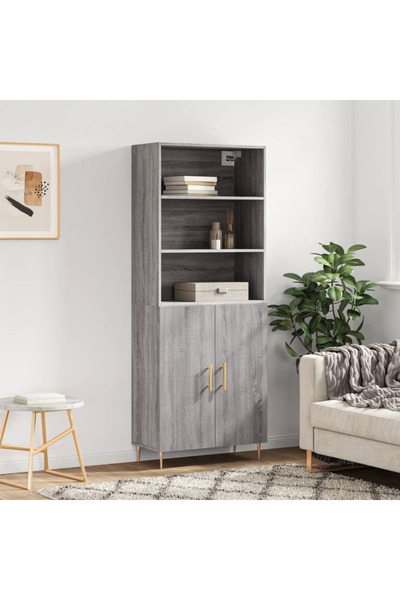 Concept Dulap înalt, gri sonoma, 69,5x34x180 cm, lemn compozit