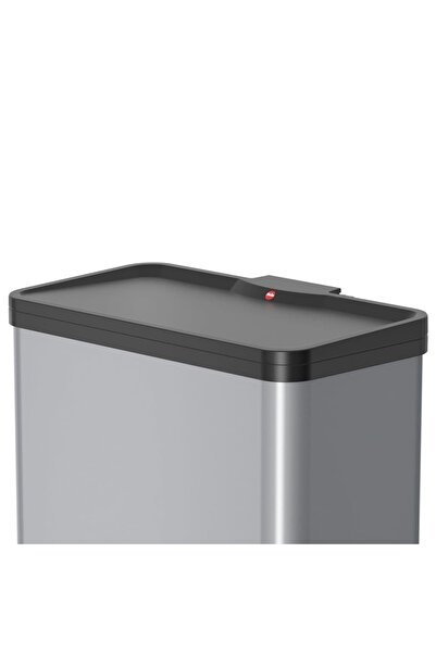 Hailo Coș de gunoi cu pedală Oko Trio Plus, argintiu, 3x9 L, mărime L