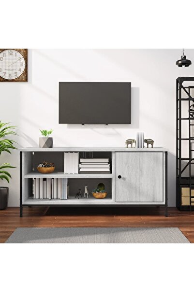 Concept Comodă TV, gri sonoma, 100x40x45 cm, lemn prelucrat