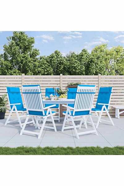 Concept Perne de scaun cu spătar înalt, 6 buc, bleu, țesătură Oxford