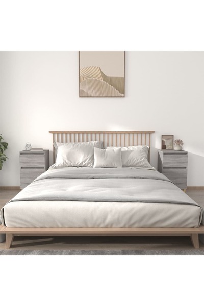 Concept Noptiere, 2 buc., gri sonoma, 40x35x70 cm