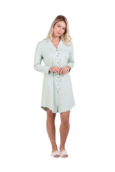 U&ME V-Neck Shirt Dress Mint Green