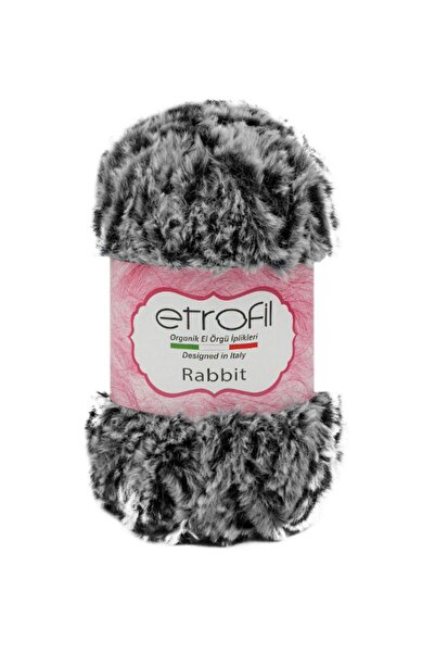 Etrofil خيط حياكة على شكل أرنب رمادي فحمي 100% بوليستر 100 جرام 65 متر (70907)
