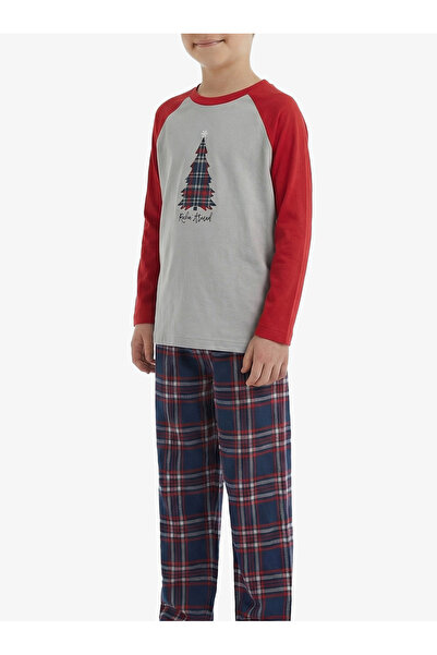 Blackspade Boy's Thermal Pajama Set 40844 - Gray