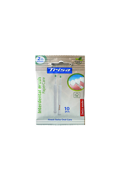 Trisa Interdental Brush Paper Care ECO ISO 2 0.9 mm manual toothbrush (10 pcs...