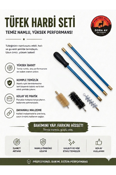 Genel Markalar Tüfek Harbi Takımı - Temizleme Seti - 12 Calibre