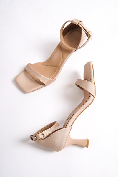 Modabuymus Παπούτσια με τακούνι Minimiddle Nude Color Single Strap Goblet