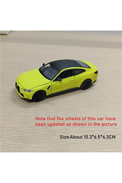 Choice4 نموذج سيارة M4 320I معدني مصبوب بالقالب، مقياس 1:32، أصفر، أبواب قابل...
