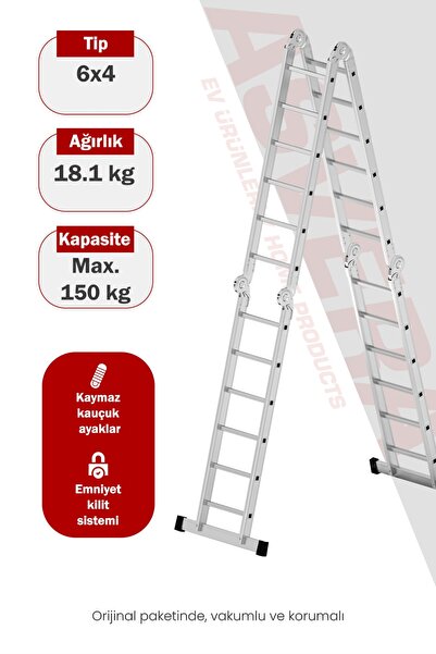 ASVERA 680 CM. ÇOK AMAÇLI (AKROBAT) MERDİVEN