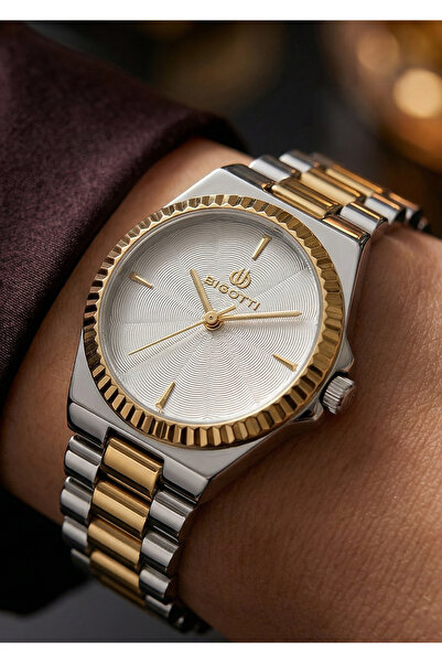 Bigotti Quotidiano Silver and Gold Stainless Steel Watch for Women BG.1.10666-5