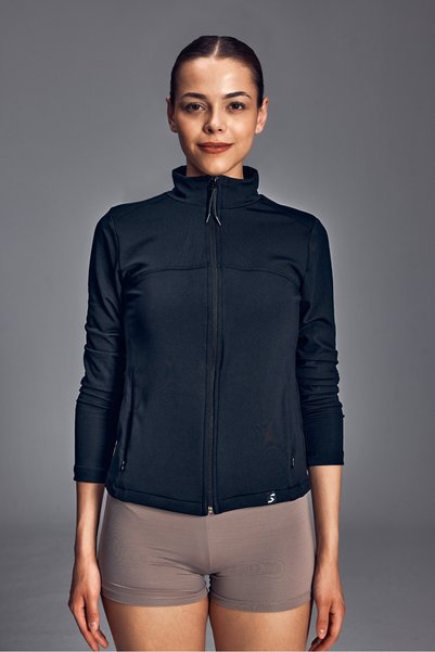Scorp Vesta Women's Zippered Running Sweatshirt Black
