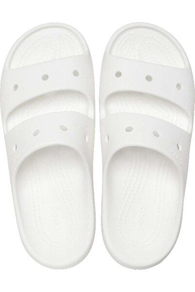 Crocs Classic Sandal v2 Unisex Terlik CR209403-100 Beyaz-42-43