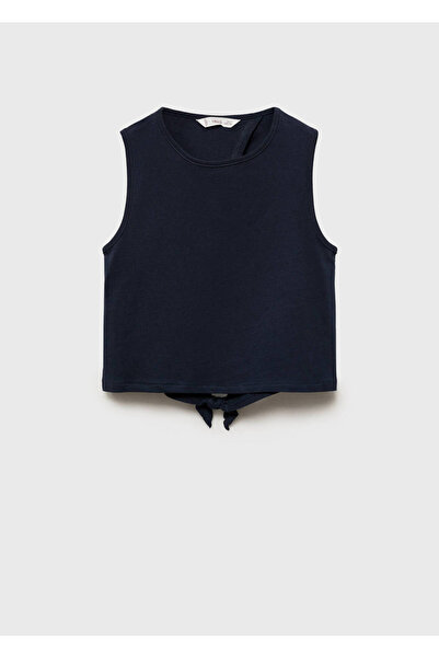 MANGO Kids Sırtı cut-out detaylı kısa tişört