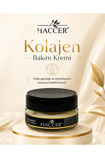 Haccer Sıkılaştırıcı, Hyaluronik Asitli, E Vitamini Doğal Kolajen Krem 50 ml