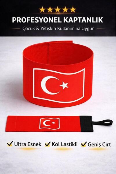 Liggo Yetişkin ve Çocuk Profesyonel Cırtlı Kaptan Kolluğu Kaptanlık Pazu Band...