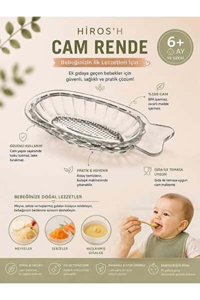 HİROS'H Baby Practical Alkano Glass Grater