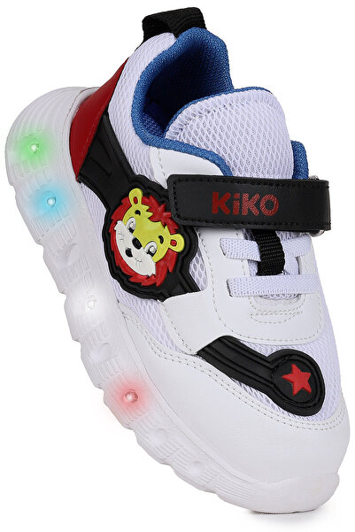 Kiko Kids Puff Cırtlı Işıklı Faylon Taban Erkek Bebek Spor Ayakkabı