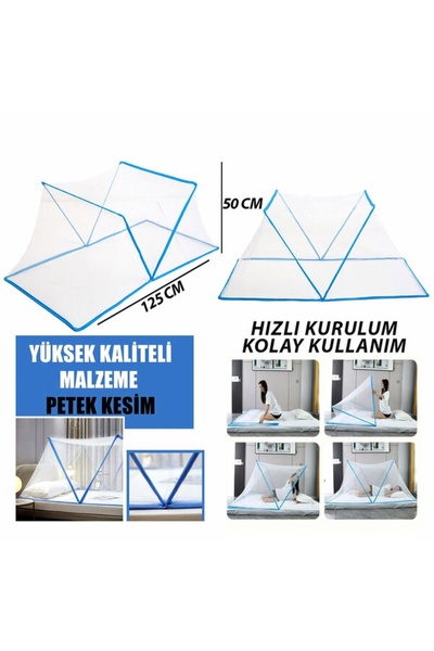 comerciante KATLANABİLİR ÇOCUK VE BEBEK SİNEK SEYAHAT TENTE CİBİNLİĞİ 125*50 cm