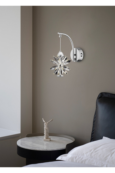 Apliqa MENEKŞE KROM 10 WATT TEKLİ LED APLİK