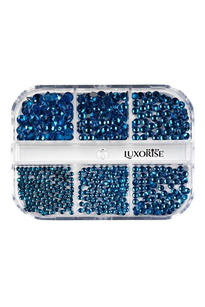 LUXORISE Strass pentru unghii Safir Deliriant, 6 modele
