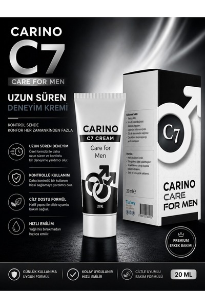 Carino E Bella Carino C7 Care For Men Cream 20 ML – Uzun Süren Deneyim Kremi