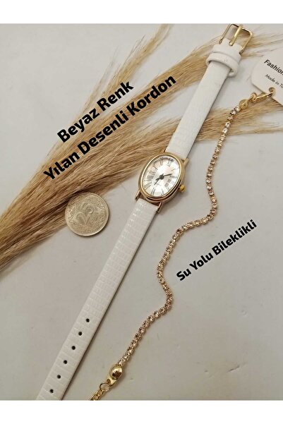 Brality ساعة يد نسائية ذات تصميم بسيط عتيق الطراز من الموسم الجديد، هيكل بيضا...