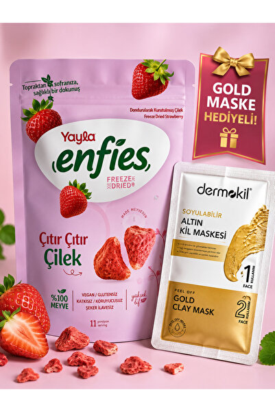 Yayla Enfies Freeze Dried Dondurularak Kurutulmuş Çıtır Meyve-Çilek 15 Gr