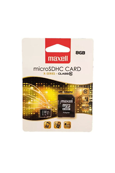 Maxell MICRO SDHC MEMORY 8GB CLS10 WITH ADAPTER