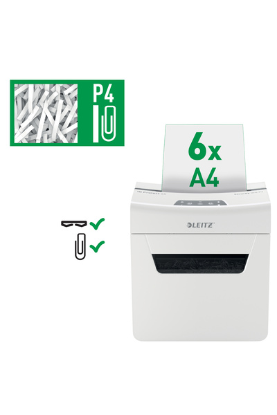 Leitz Document Shredder IQ PROTECT 6X Cross-Cut 6 Sheets P4