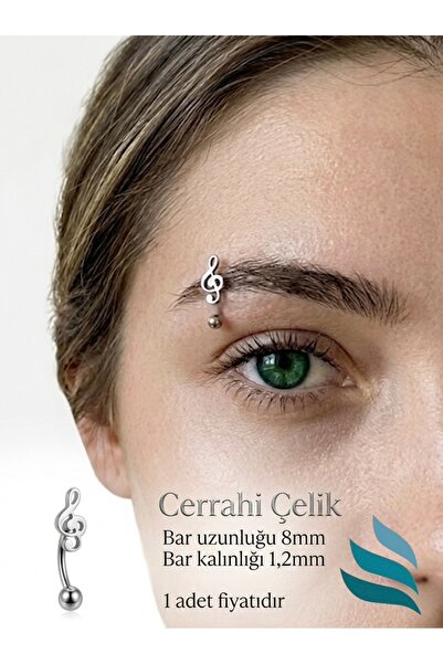 Bylin Cerrahi Çelik Sol Anahtarı Rook,Snog,Venom,Kaş Muz Piercing/banana Pier...