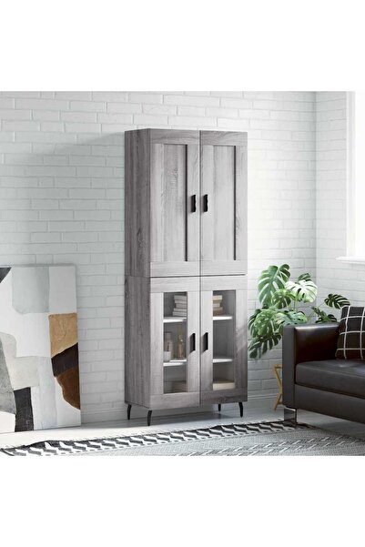 Concept Dulap înalt, gri sonoma, 69,5x34x180 cm, lemn compozit