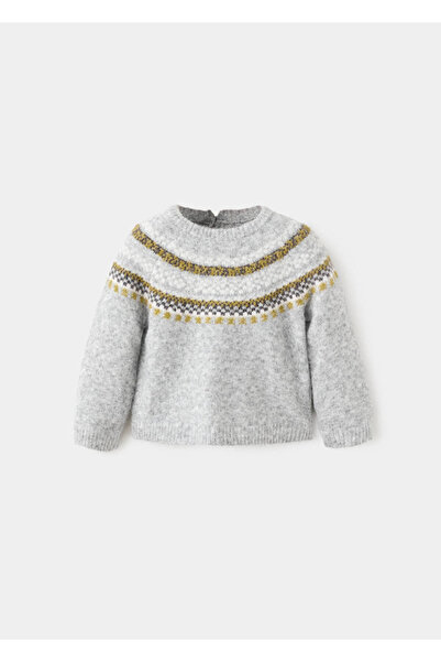 MANGO Baby Jakarlı örgü kazak