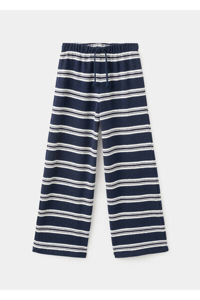 MANGO Kids Çizgili triko pantolon