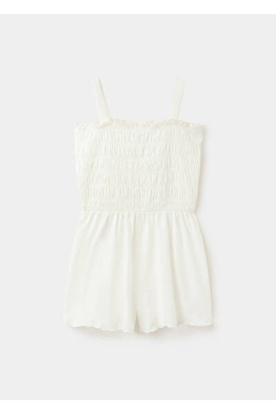 MANGO Kids Büzgülü kısa tulum