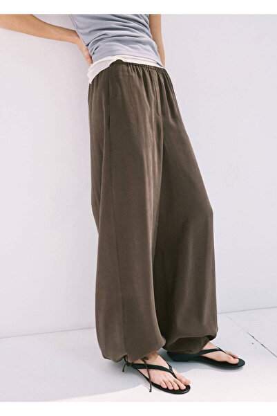 MANGO Woman Lastikli belli şalvar pantolon