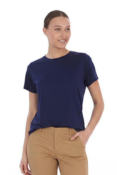 penyebizden Tricou curgător din viscoză-Albastru Marin