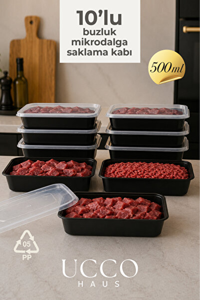 500 ml Feast of Sacrifice Set Microwave Freezer Storage Container - 10 Pcs- Broth, Bone Broth Refrigerator Organizer