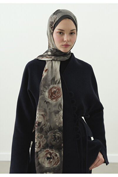 Freshscarfs Füme Marıelle Desenli Pamuk Viskon Şal