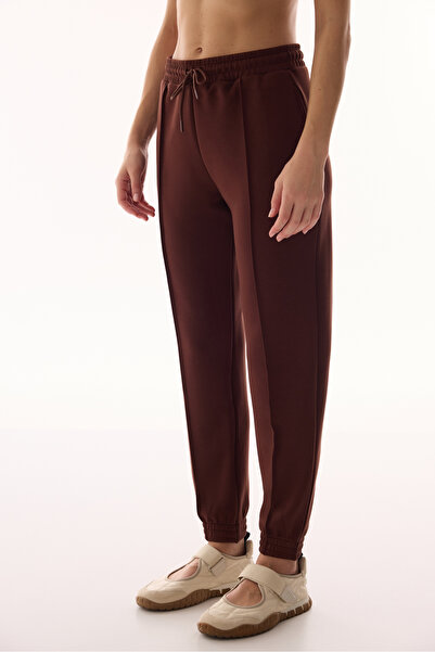 Penti Kahverengi Silky Touch Yüksek Bel Lastikli Paça Jogger