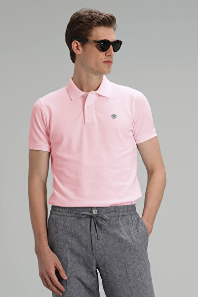 Lufian Laon Spor Polo Erkek Tişört Pembe