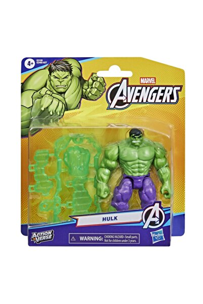 Hasbro MARVEL AVENGERS ACTION VERSION SET HULK FIGURE AND ACCESSORIES 11.4CM