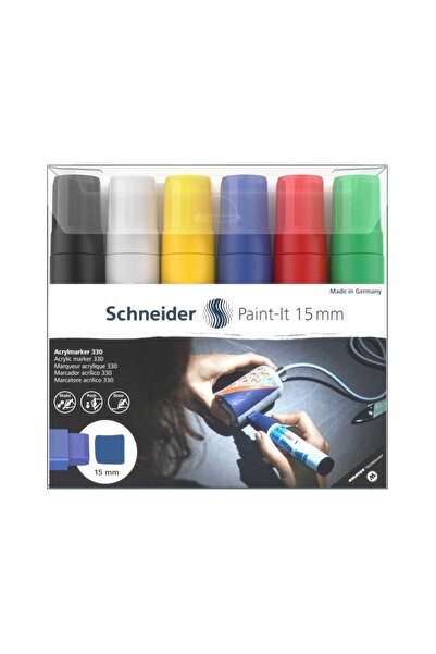 SCHNEIDER Μαρκαδόρος Ακρυλικό χρώματος Paint-It 330 15 mm Schneider 6 τεμ./Σετ 1