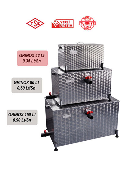 grease port GRINOX 42 Lt Paslanmaz Yağ Ayırıcı Lamella Seperatör Teknolojisi