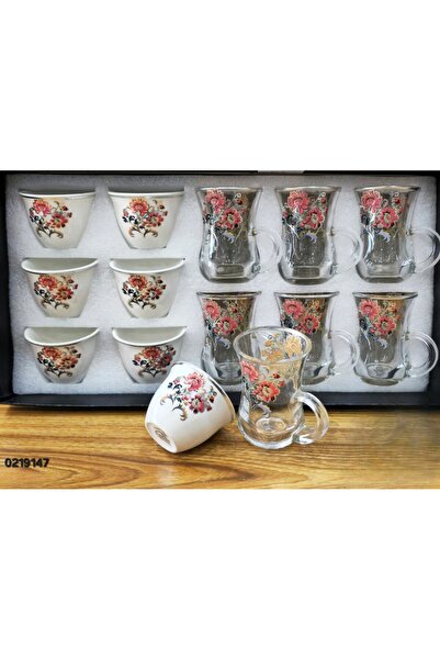 OEMS 12Pcs Arabic Coffee Cups and Tea Cups Full Set - Complete Hospitality Set