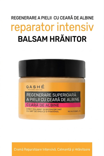 QASHE Cosmetic Qashé Cremă cu D-Pantenol și ceară de albine, previne vergetur...