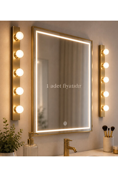 Bozyaka Aydınlatma Reyes 5-Piece Decorative Makeup Mirror Wall Sconce Elegant...