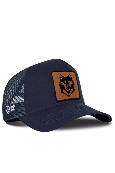 BlackBörk Kurt Logolu Lacivert Trucker Şapka