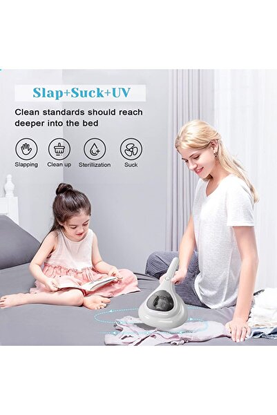 Arabest Cordless Bed Vacuum Cleaner with UV Sanitizing, 10kPa Suction for Mat...
