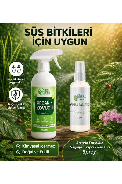Plant Home Power Mix Böcek Kovucu 500 ml / Yaparak Parlatıcı 225 ml -Böcekler...