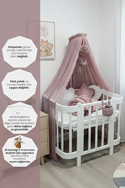 Kiddy Happy Leylak Beşik Cibinliği Ve Cibinlik Aparatı